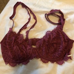 VS PINK 32C begonia Lacey bralette